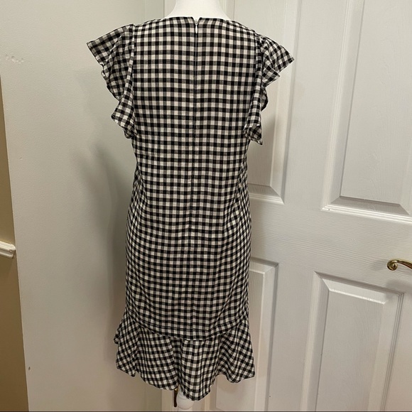 Madewell Gingham Flutter Sleeve Cotton Dress 0 - Picture 10 of 13